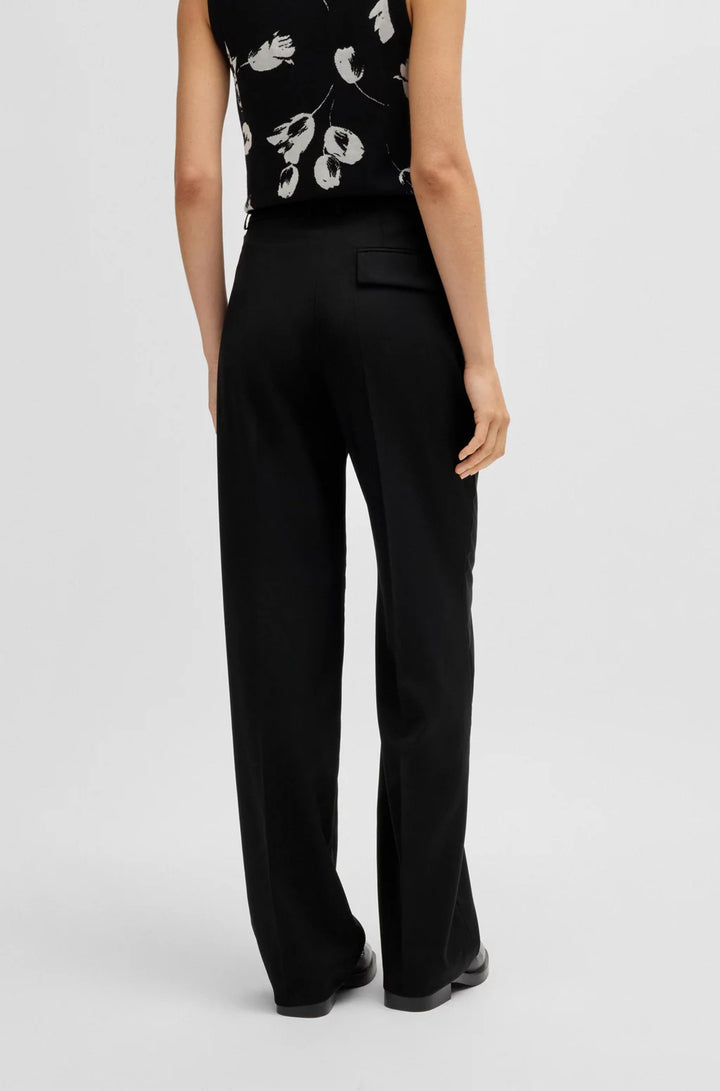 BOSS STRAIGHT-LEG TROUSERS IN WOOL