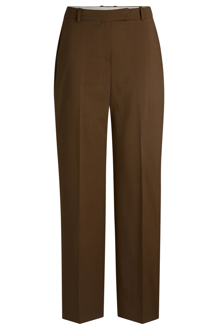 BOSS STRAIGHT-LEG TROUSERS IN WOOL