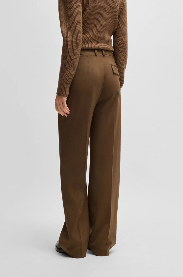 BOSS STRAIGHT-LEG TROUSERS IN WOOL