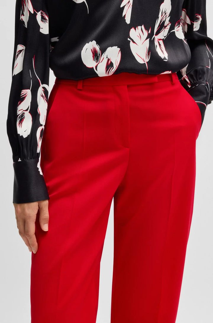 BOSS STRAIGHT-LEG TROUSERS IN WOOL