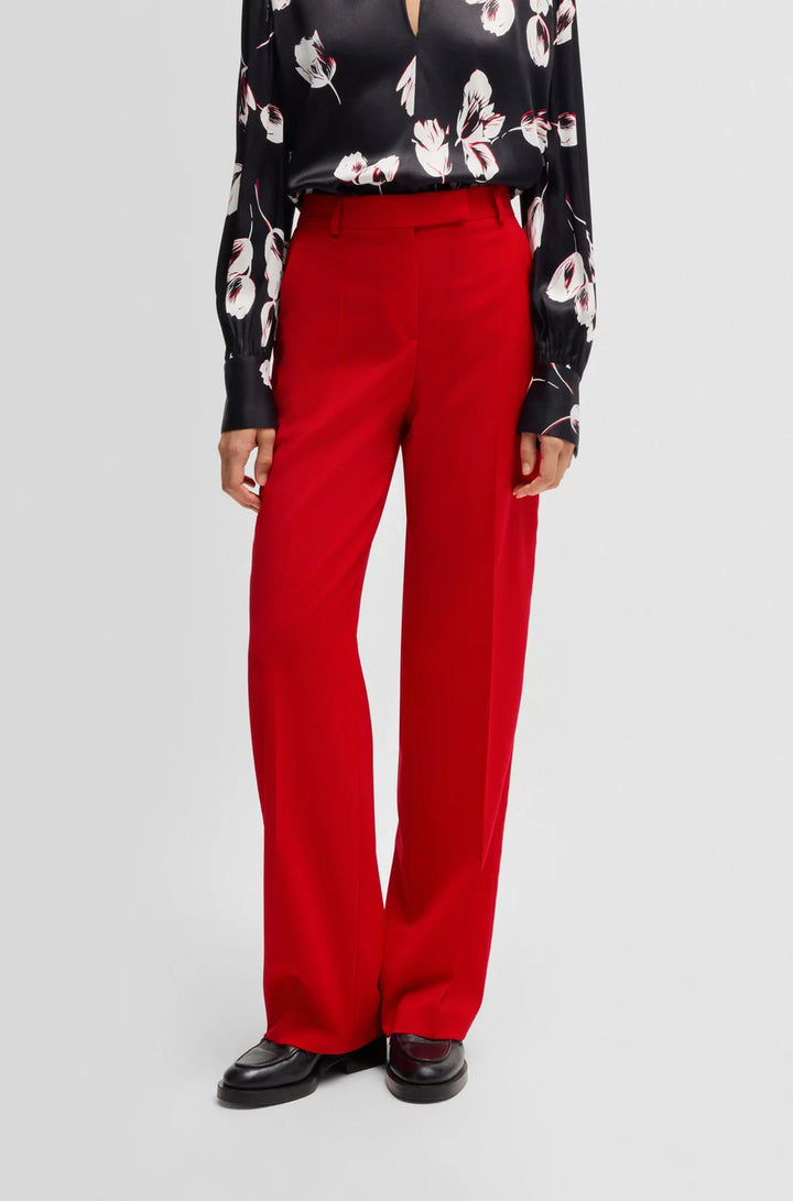 BOSS STRAIGHT-LEG TROUSERS IN WOOL