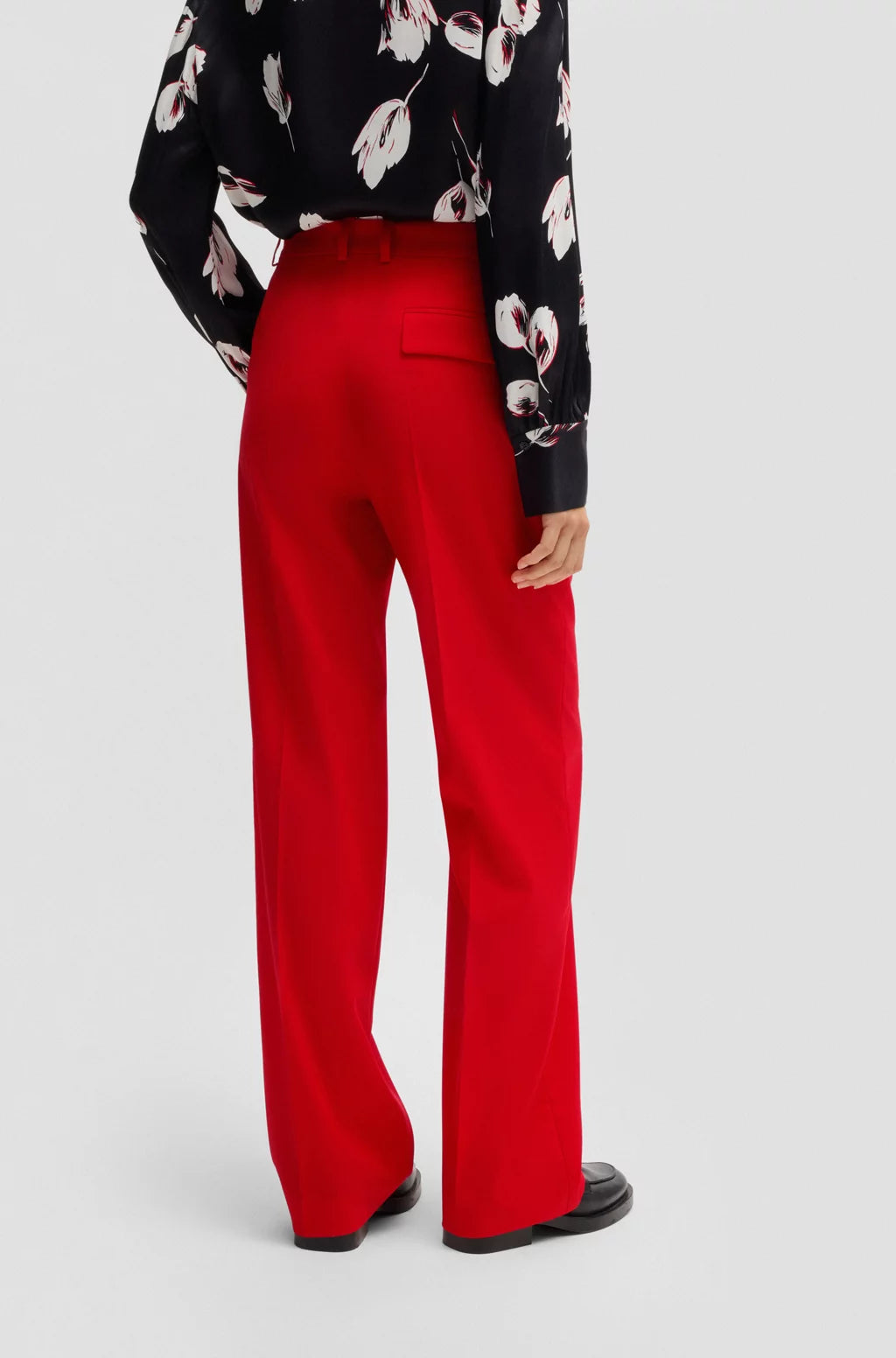 BOSS STRAIGHT-LEG TROUSERS IN WOOL