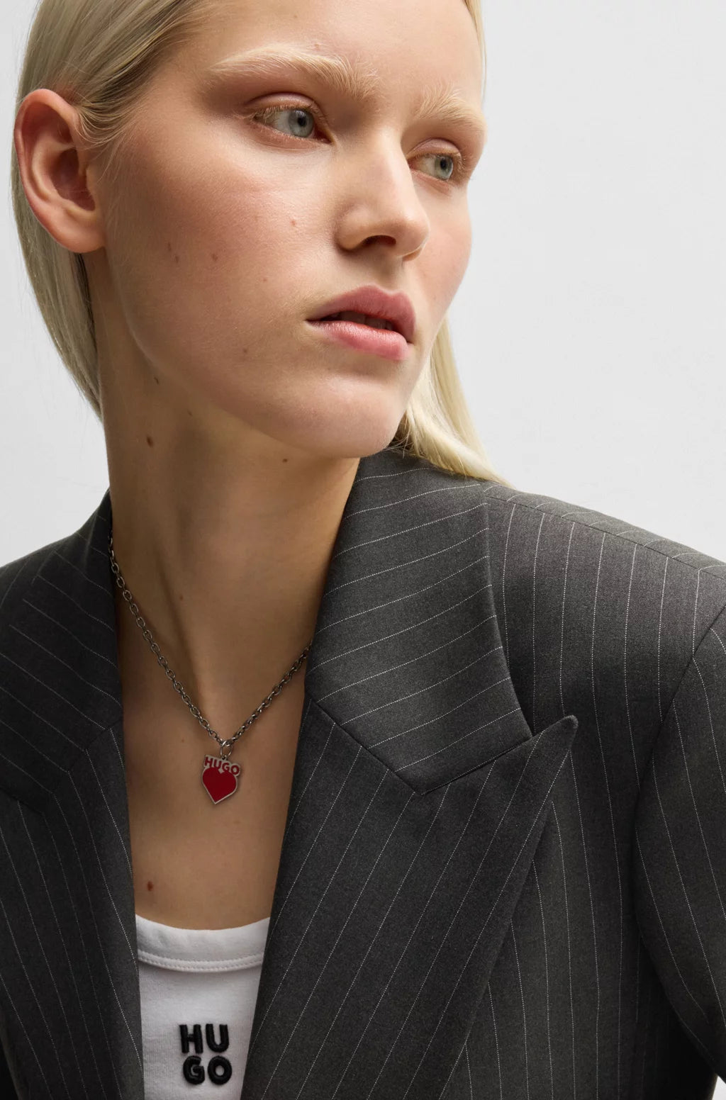 HUGO REGULAR-FIT BLAZER IN PINSTRIPE STRETCH MATERIAL
