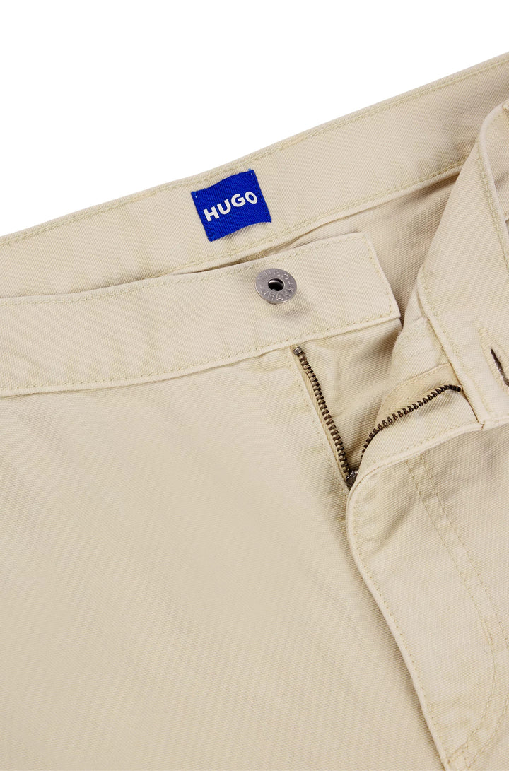 Hugo Baggy-fit trousers in cotton canvas