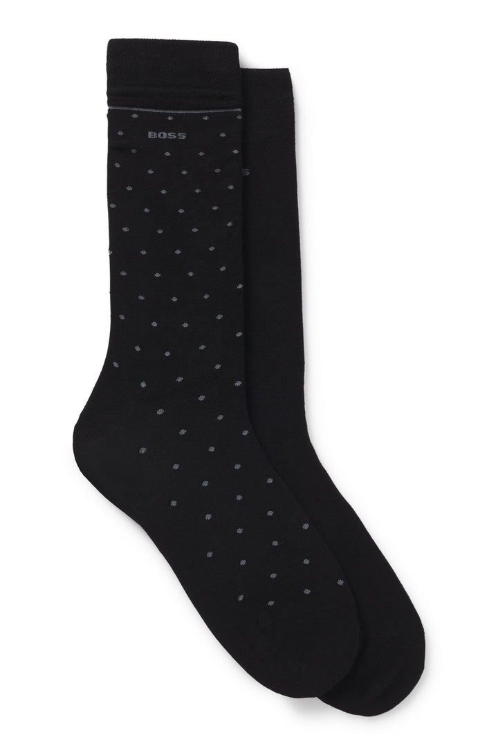 Boss Two-pack of regular-length socks with logo details