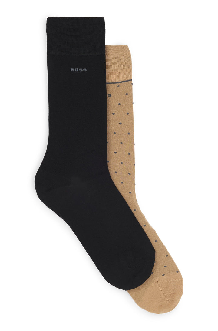 Boss Two-pack of regular-length socks with logo details