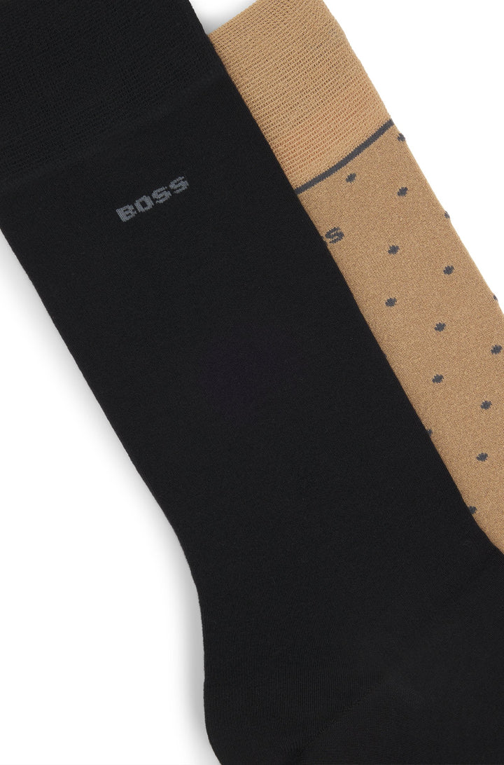 Boss Two-pack of regular-length socks with logo details