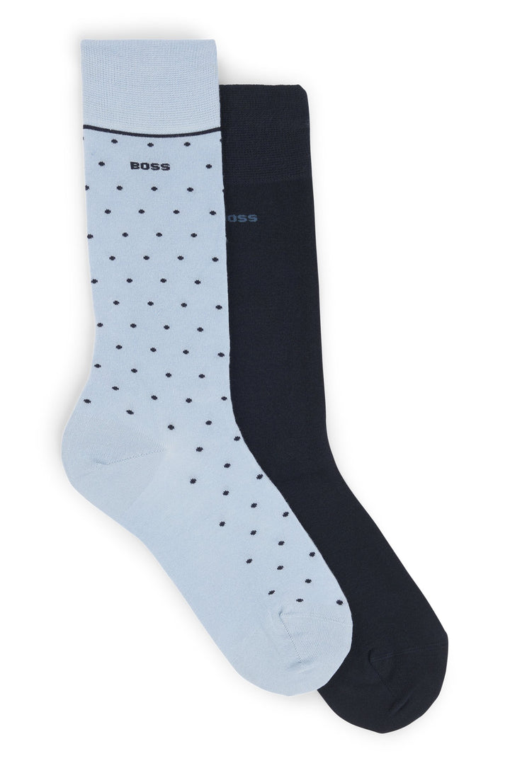 Boss Two-pack of regular-length socks with logo details