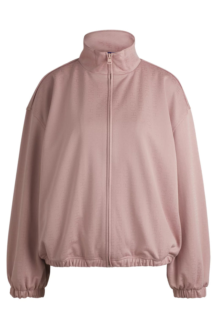 HUGO OVERSIZE-FIT JACKET WITH ALL-OVER LOGO JACQUARD