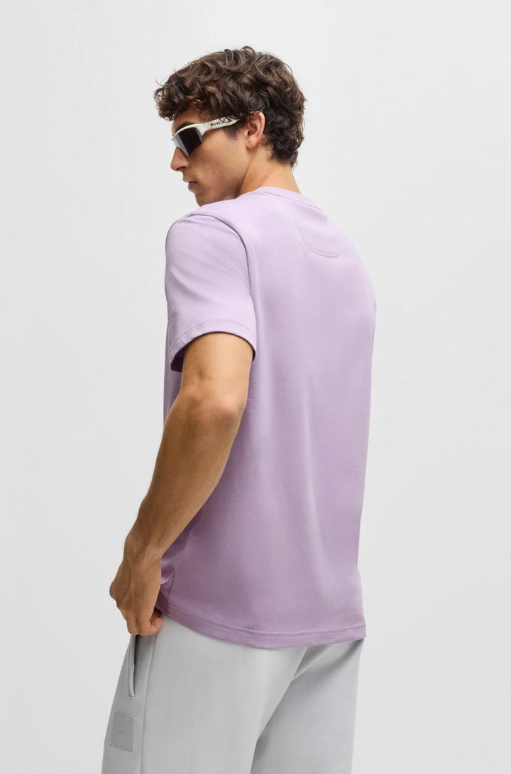 BOSS COTTON-JERSEY T-SHIRT WITH DOUBLE LOGO ARTWORK