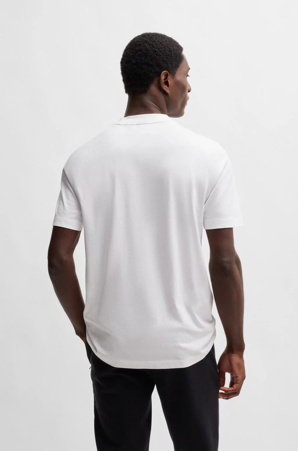 BOSS COTTON-JERSEY REGULAR-FIT T-SHIRT WITH SCRIPT LOGO
