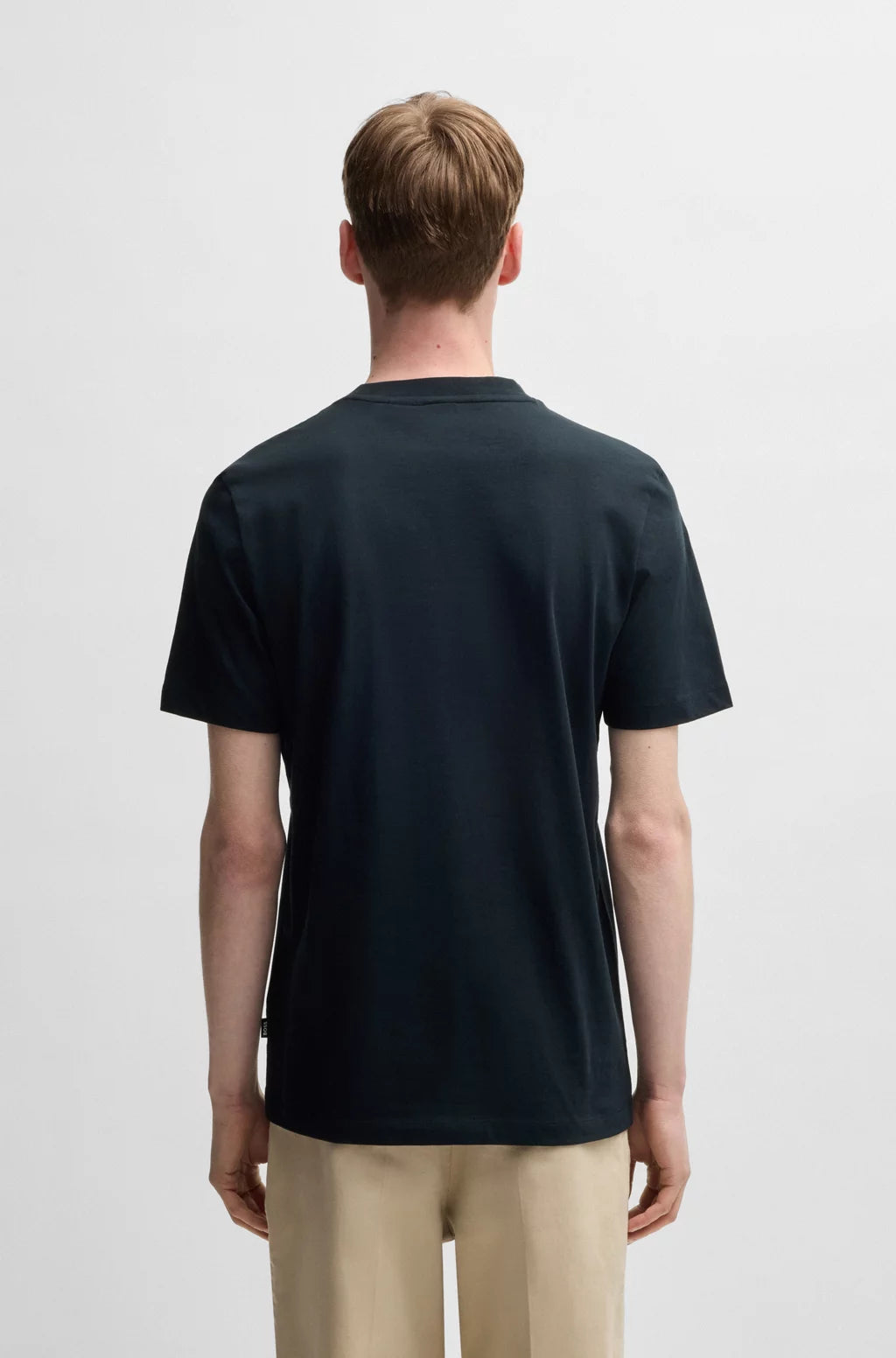 BOSS COTTON-JERSEY REGULAR-FIT T-SHIRT WITH SCRIPT LOGO