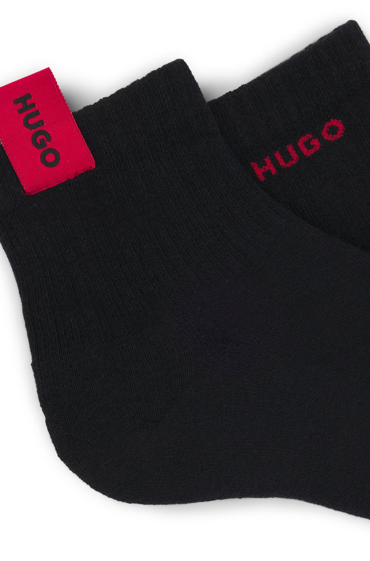 Hugo Two-pack of quarter-length socks with logo details