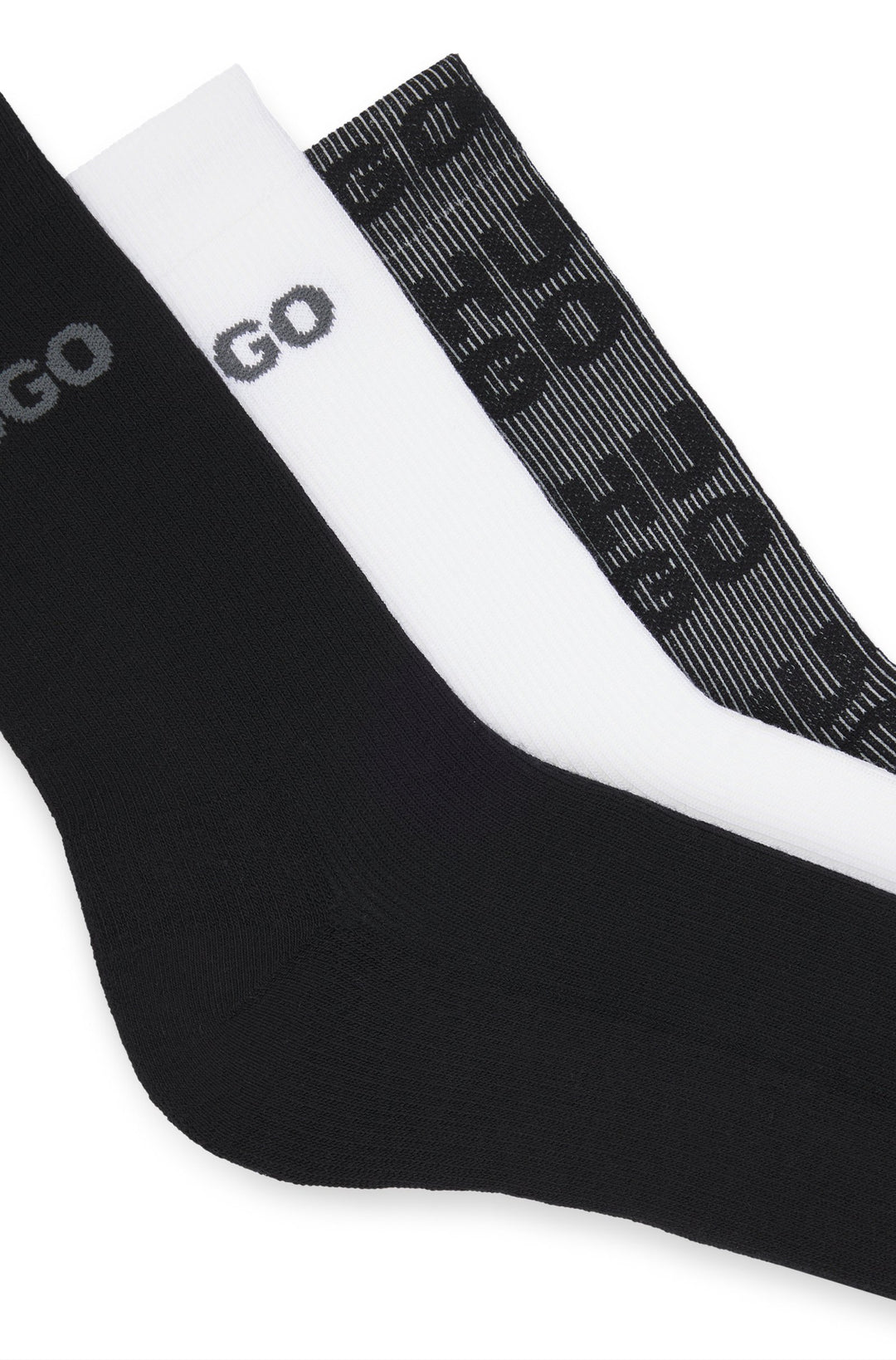 Hugo Three-pack of short-length logo socks