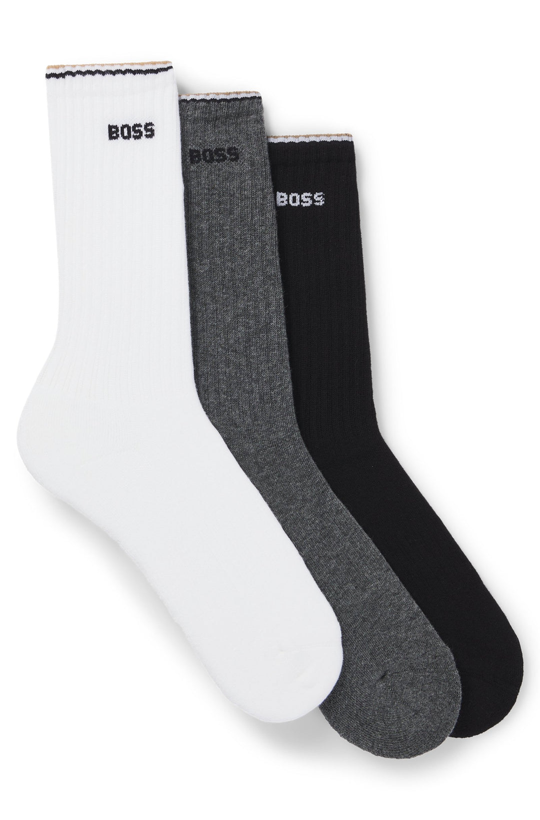 Boss Three-pack of short socks with logos