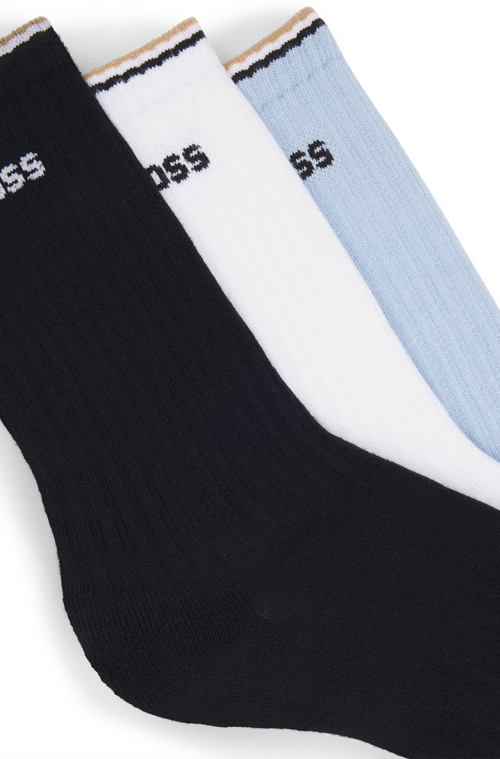 Boss Three-pack of short socks with logos