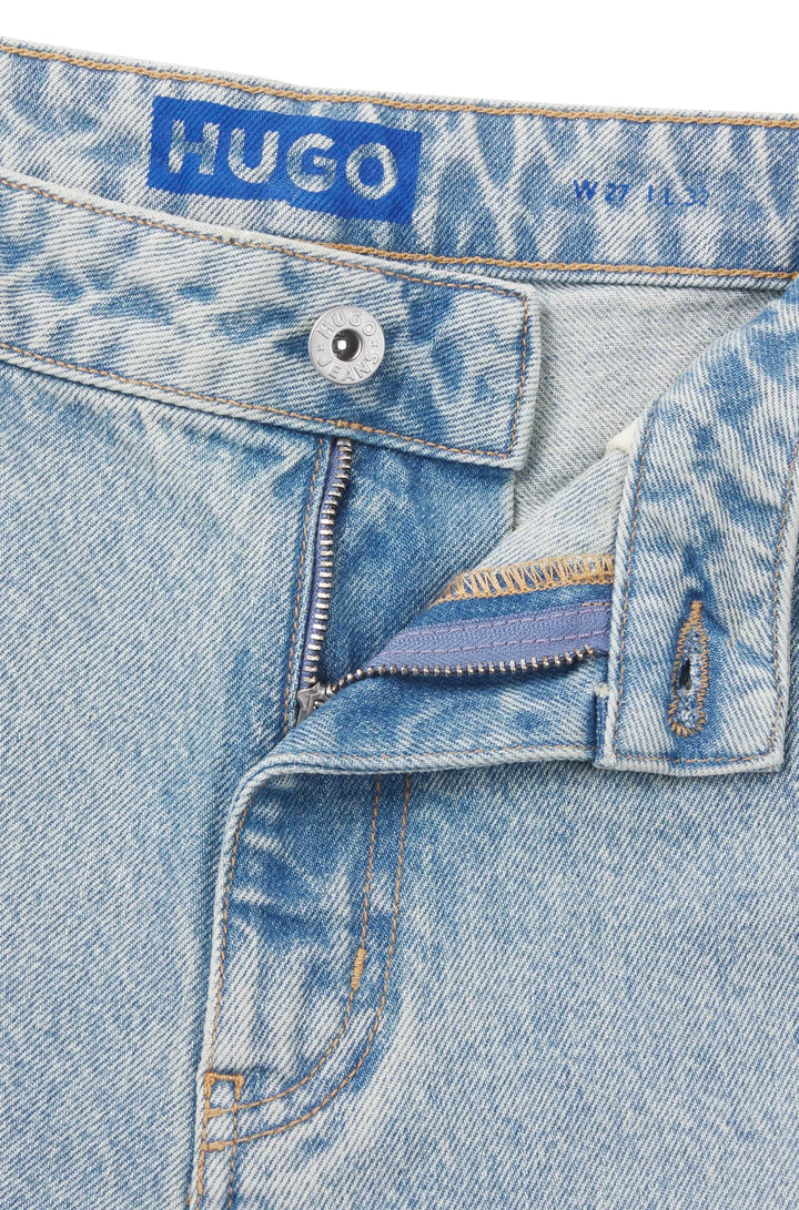 HUGO BAGGY-FIT JEANS IN BLUE RIGID DENIM