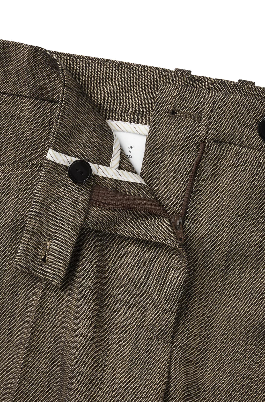 BOSS RELAXED-FIT TROUSERS IN MELANGE STRETCH SHARKSKIN FABRIC