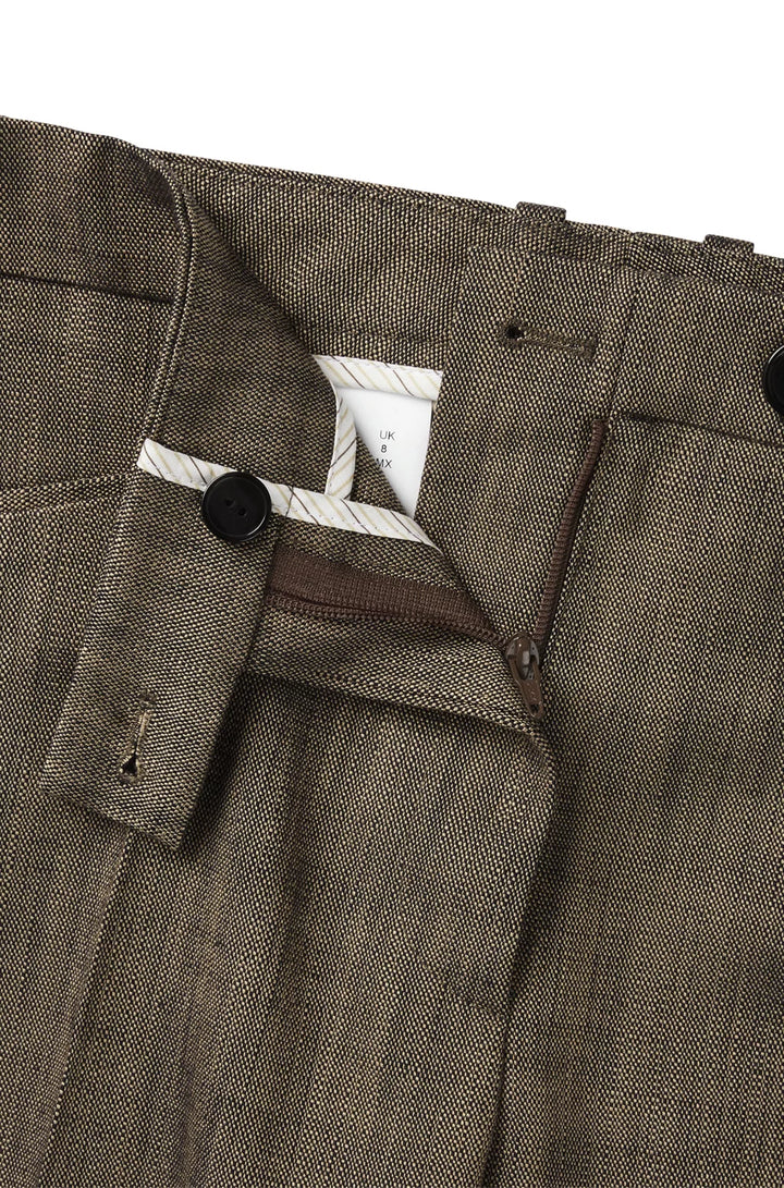 BOSS RELAXED-FIT TROUSERS IN MELANGE STRETCH SHARKSKIN FABRIC