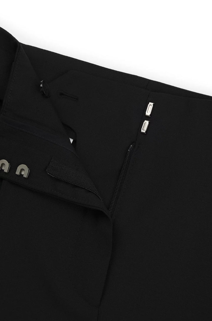 BOSS REGULAR-FIT HIGH-WAISTED TROUSERS IN WOOL