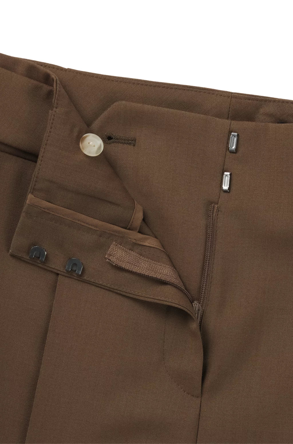 BOSS REGULAR-FIT HIGH-WAISTED TROUSERS IN WOOL
