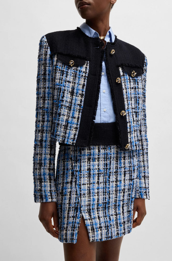 BOSS MINI SKIRT IN MULTICOLORED TWEED