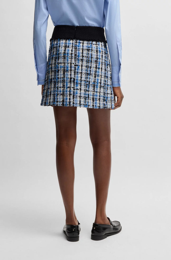 BOSS MINI SKIRT IN MULTICOLORED TWEED