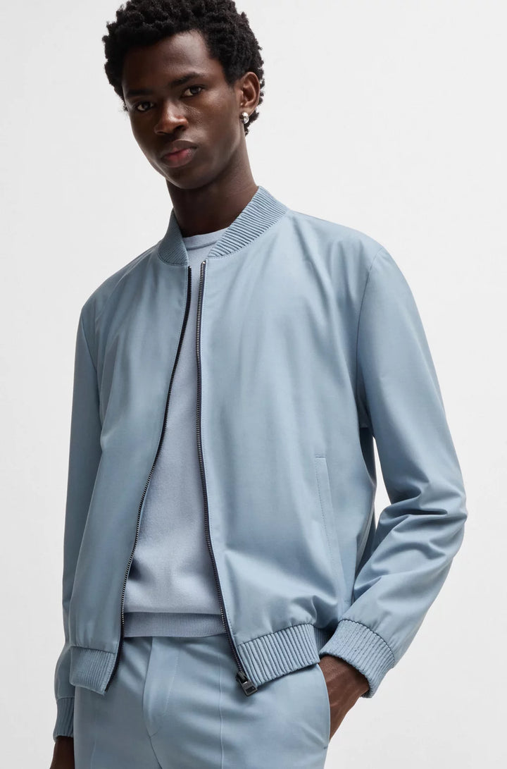HUGO Slim-fit jacket in stretch-wool