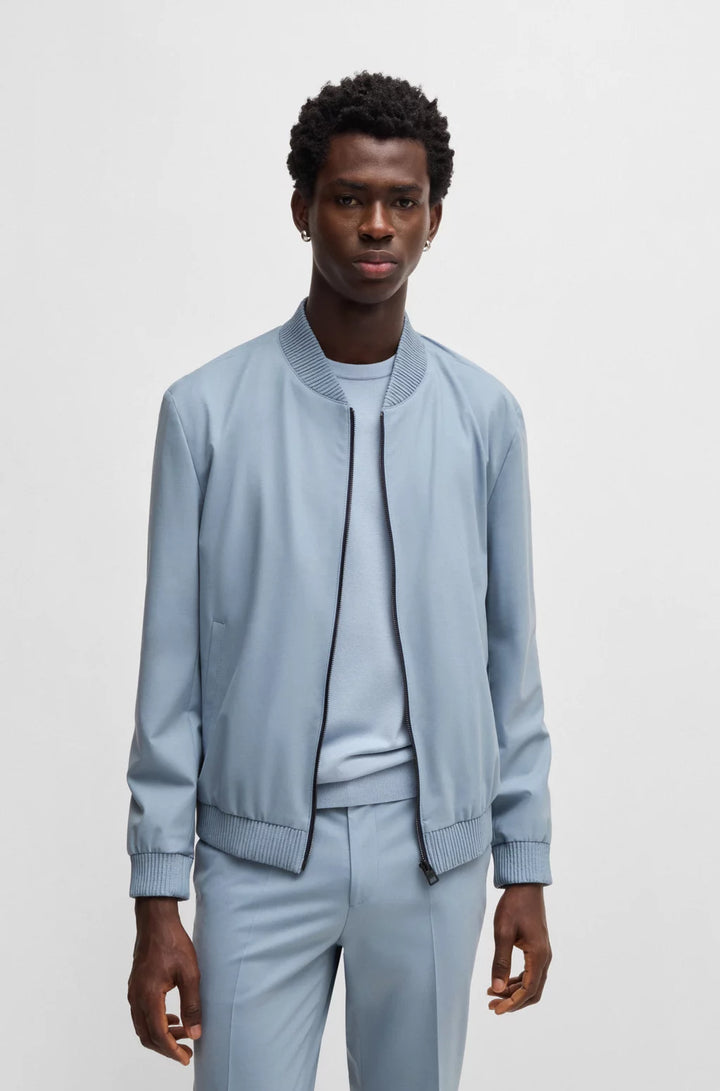 HUGO Slim-fit jacket in stretch-wool