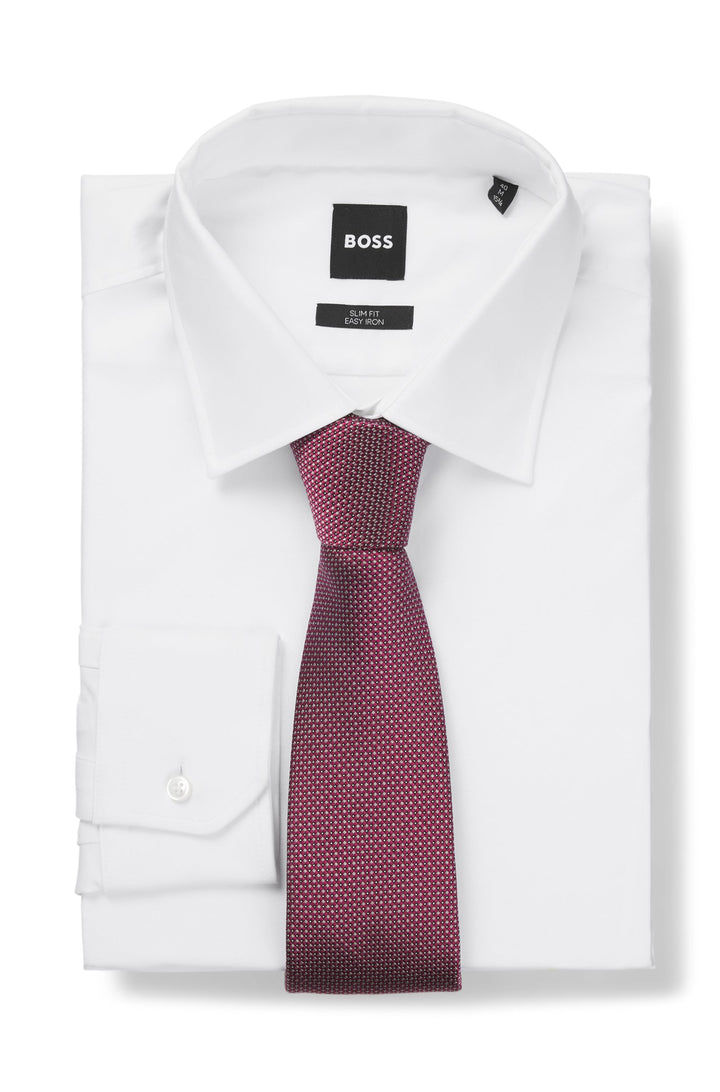 Boss Silk-blend tie with jacquard pattern