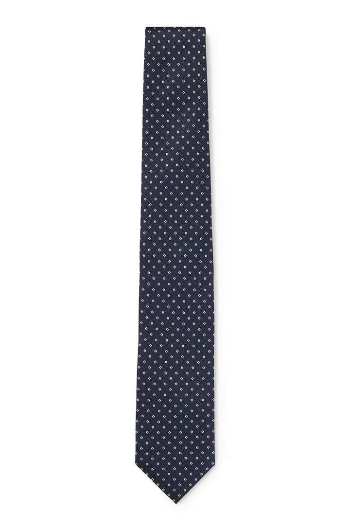 Boss Silk-blend tie with jacquard-woven pattern