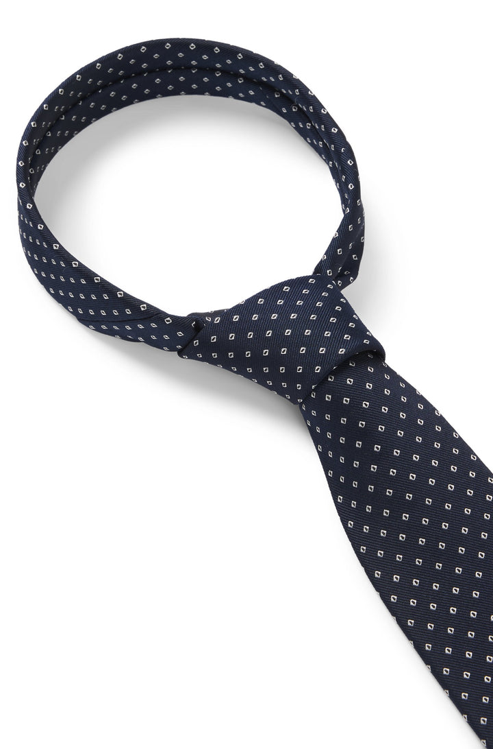 Boss Silk-blend tie with jacquard-woven pattern