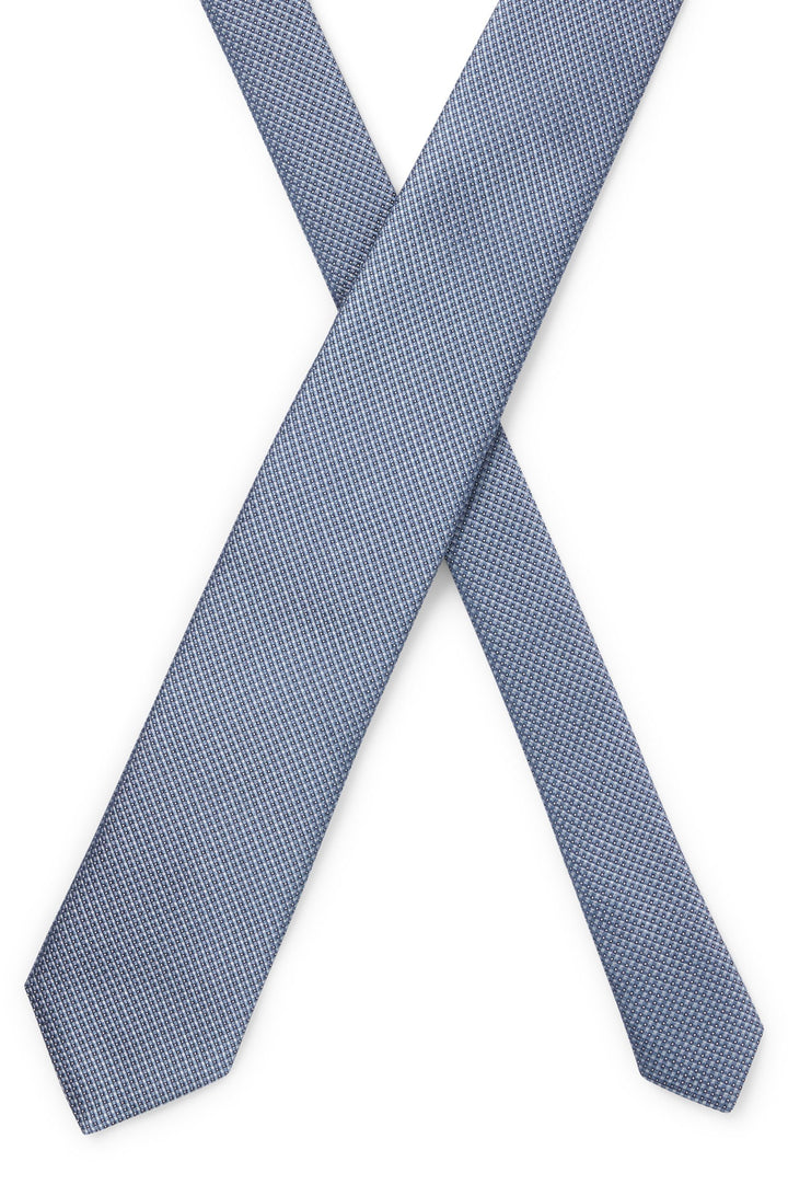 Boss Silk-blend tie with jacquard-woven pattern