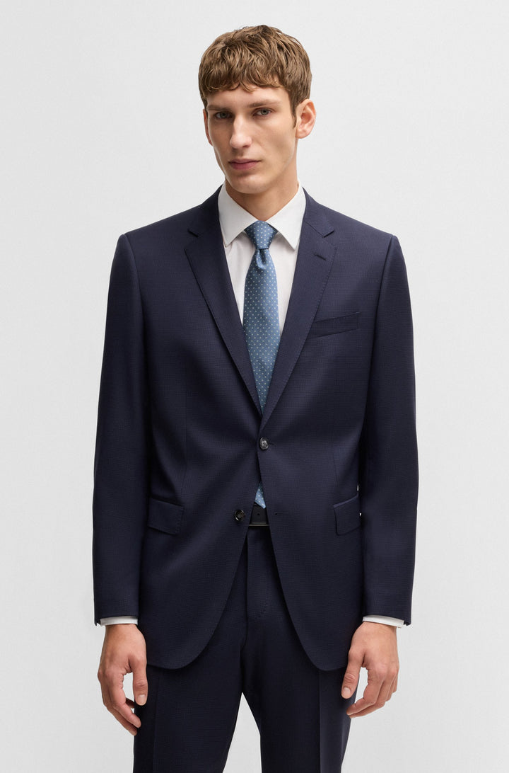 Boss Silk-blend tie with jacquard-woven pattern