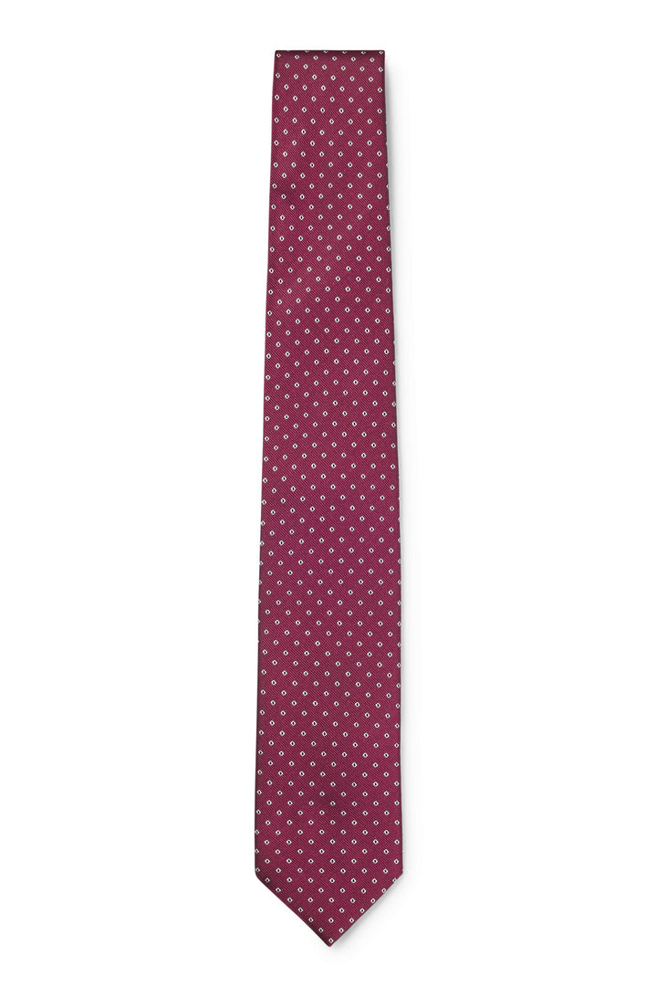 Boss Silk-blend tie with jacquard-woven pattern