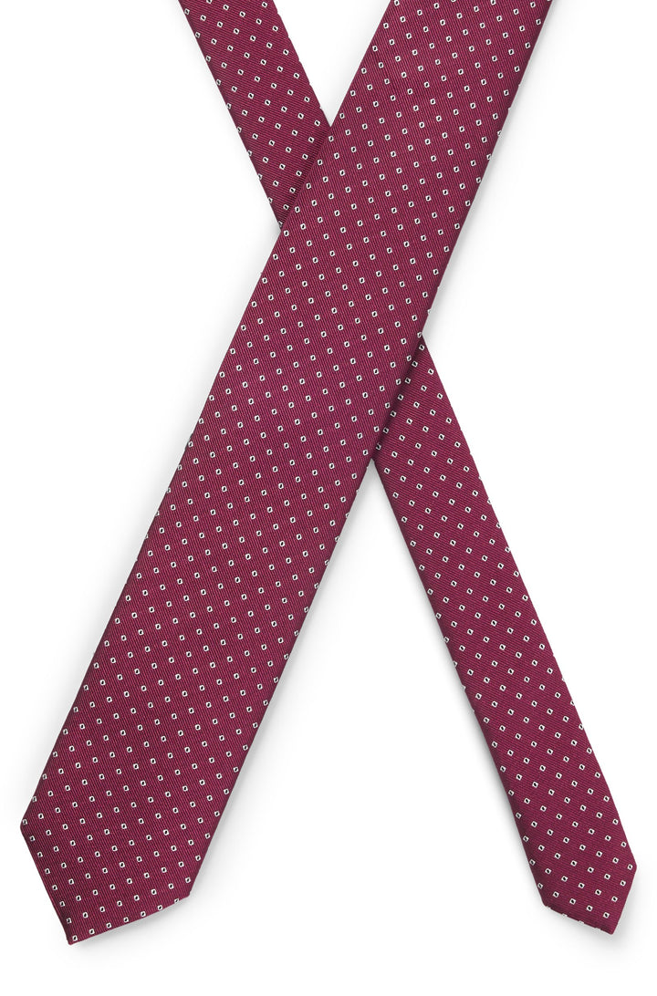 Boss Silk-blend tie with jacquard-woven pattern