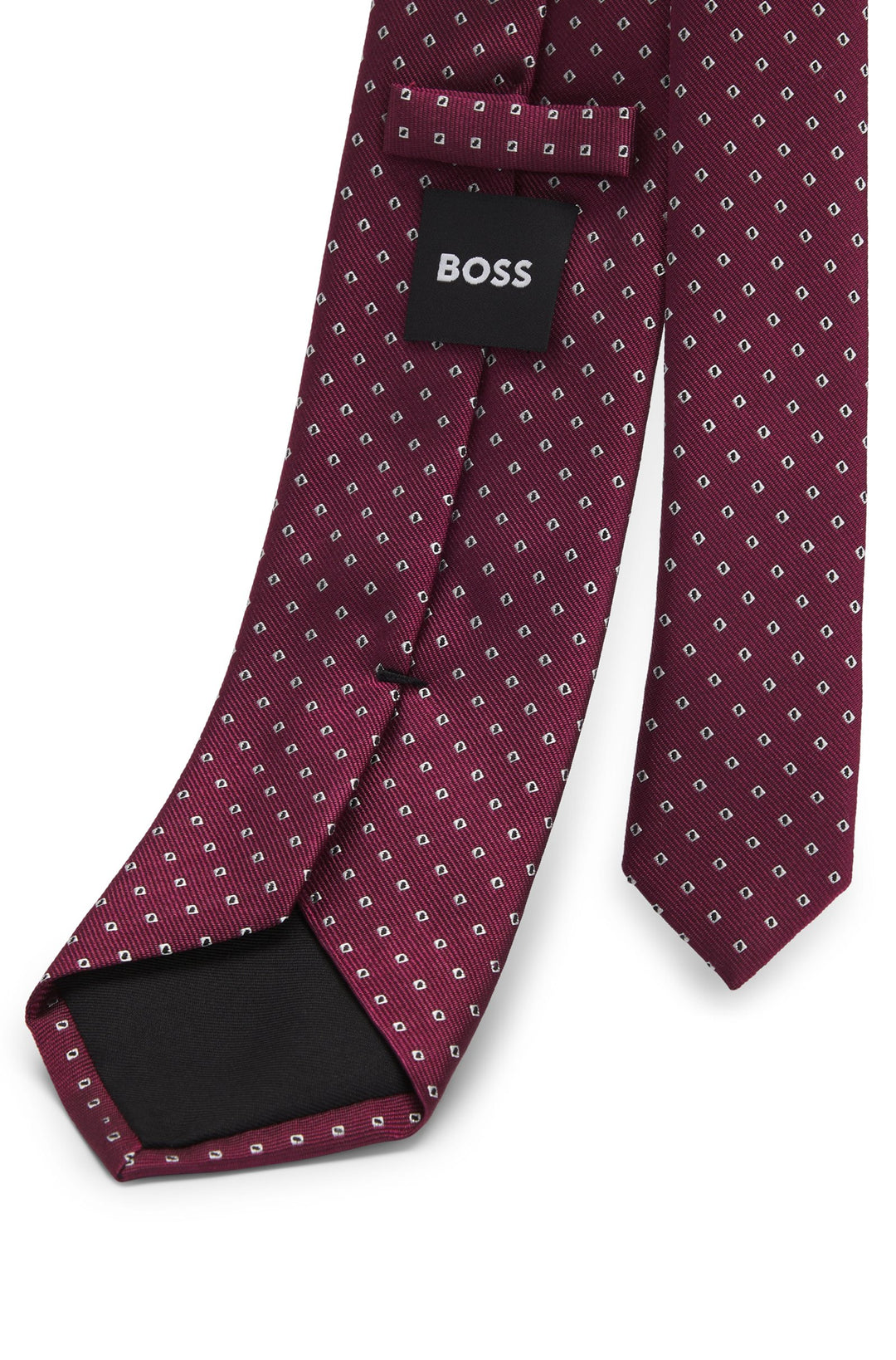 Boss Silk-blend tie with jacquard-woven pattern
