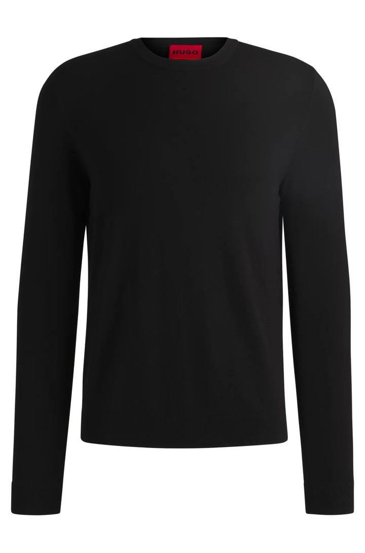 HUGO Slim-fit sweater with crew neck in soft yarns