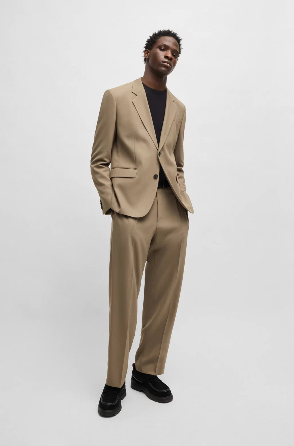 HUGO Slim-fit sweater with crew neck in soft yarns