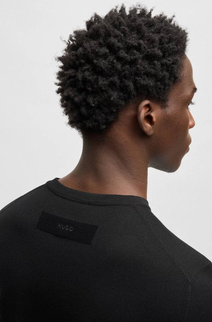 HUGO Slim-fit sweater with crew neck in soft yarns