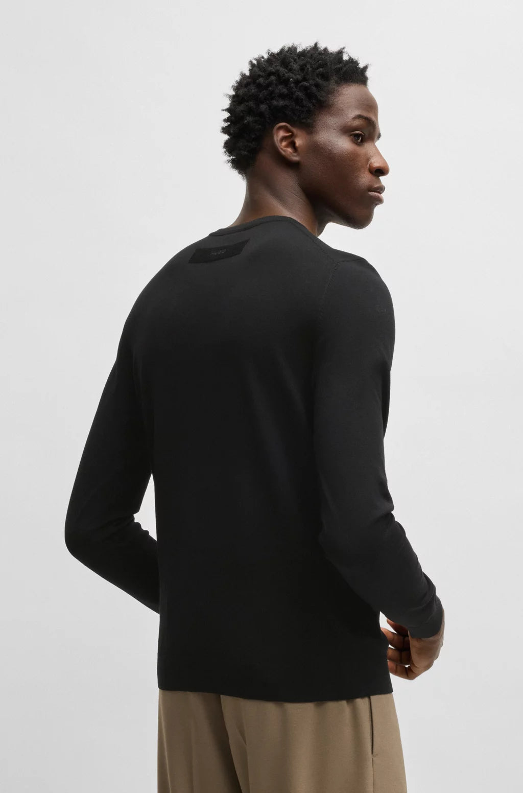 HUGO Slim-fit sweater with crew neck in soft yarns