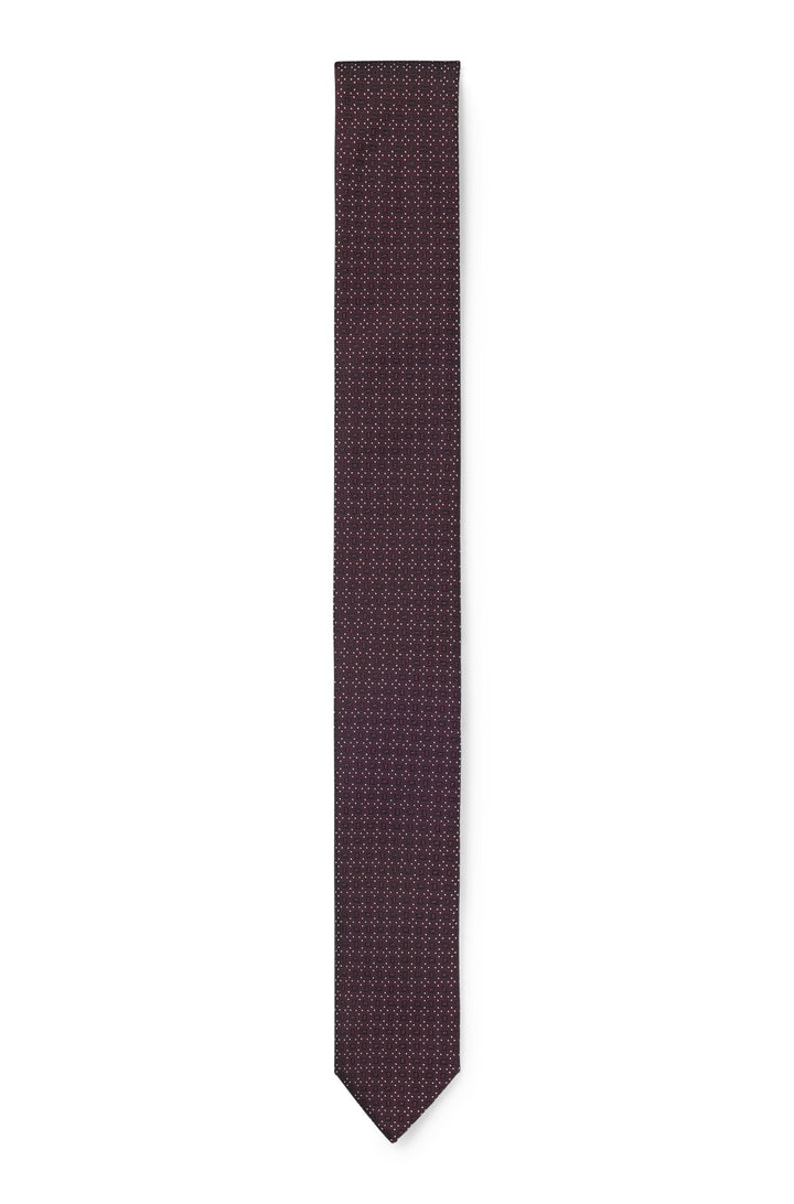 Boss Formal tie with all-over jacquard pattern