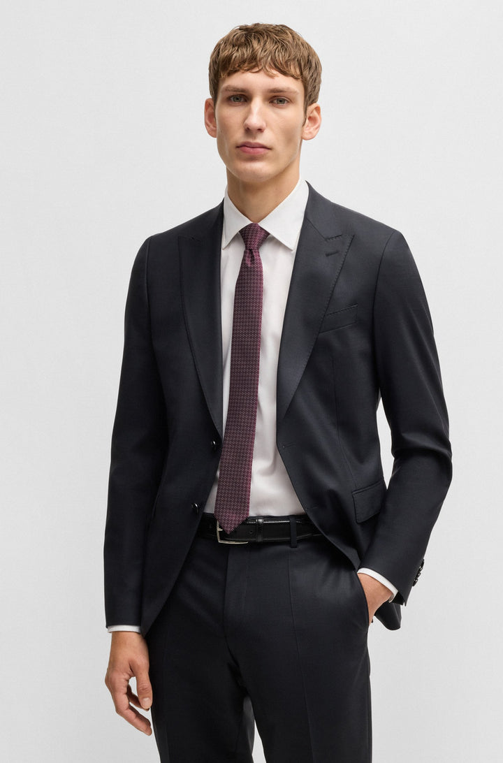 Boss Formal tie with all-over jacquard pattern