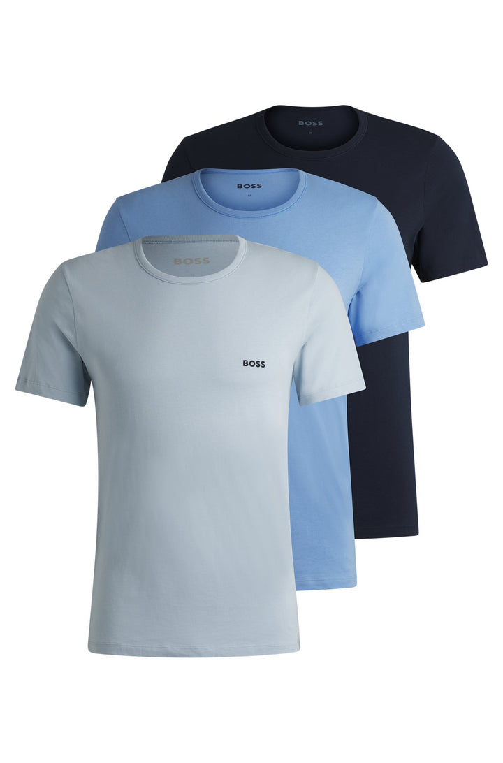 Boss Three-pack of underwear T-shirts in cotton jersey