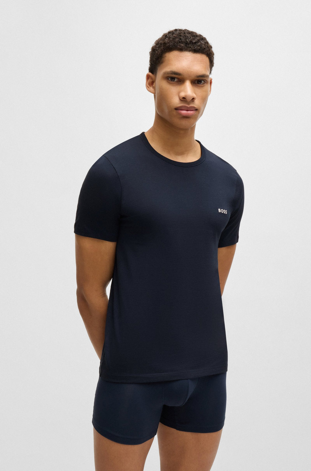 Boss Three-pack of underwear T-shirts in cotton jersey
