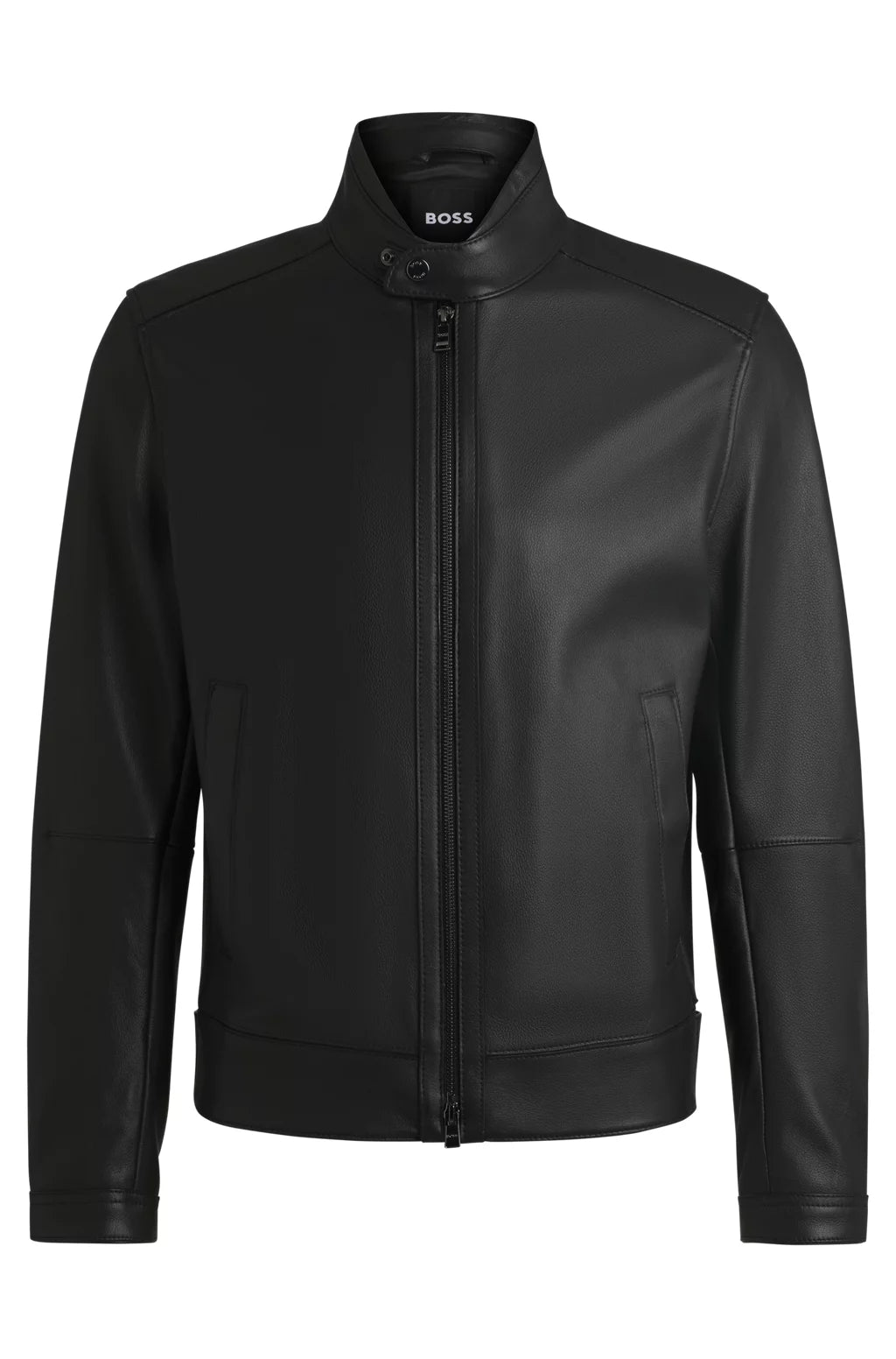 BOSS SELECTED BY SHOHEI OHTANI Regular-fit jacket in grained nappa leather