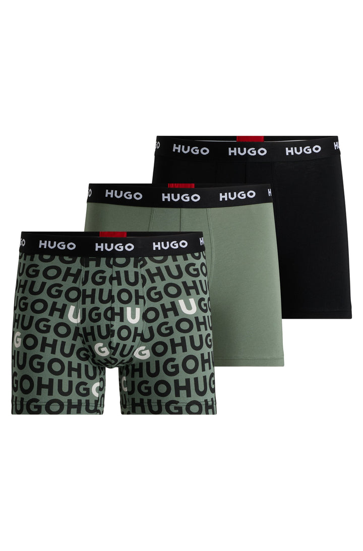 Boss Three-pack of stretch cotton boxer briefs