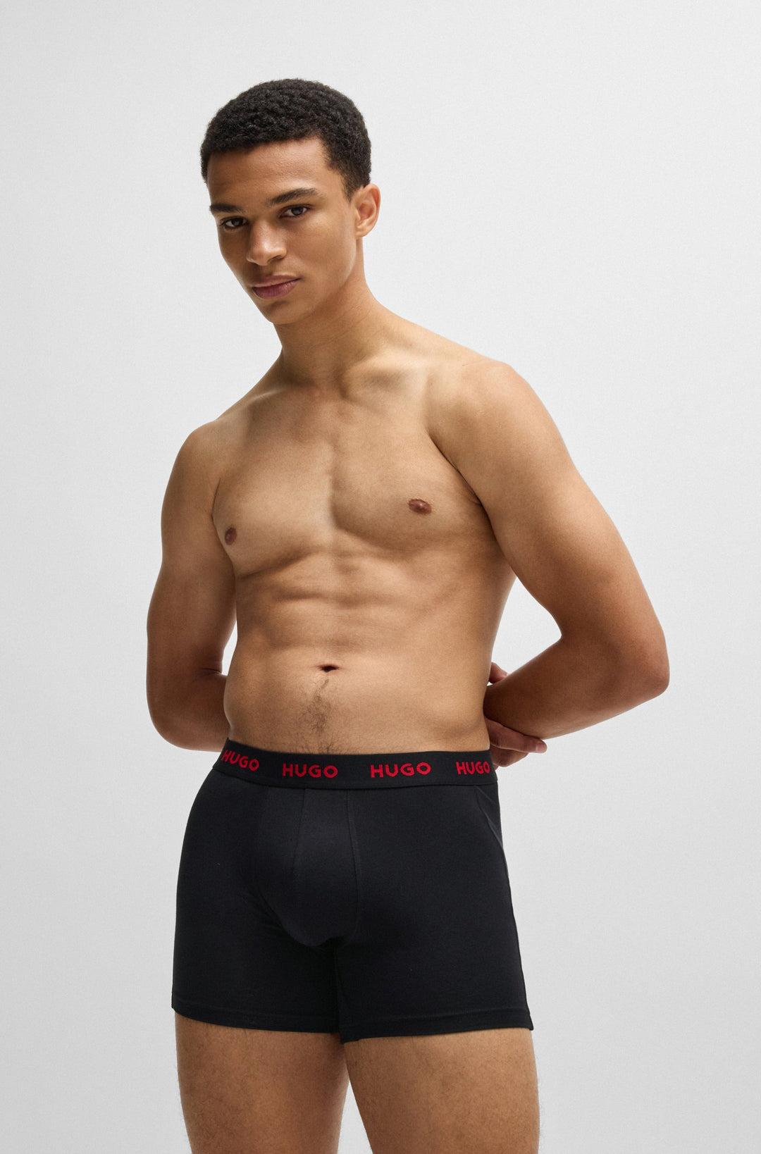 Boss Three-pack of stretch cotton boxer briefs