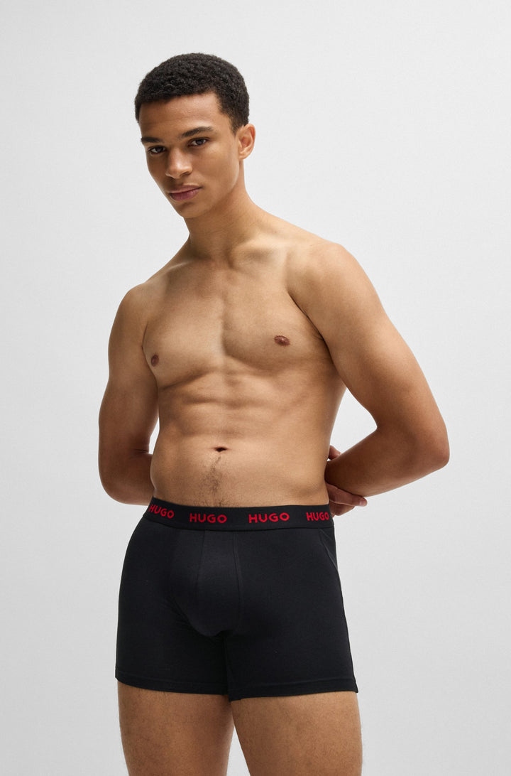Boss Three-pack of stretch cotton boxer briefs