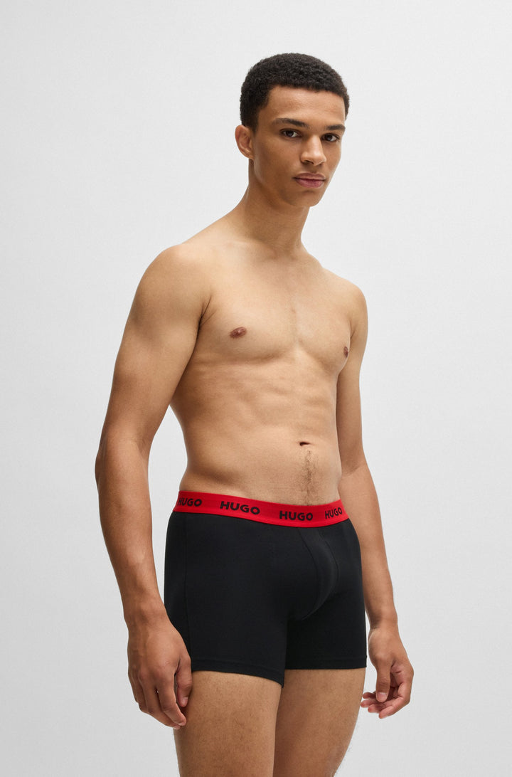 Boss Three-pack of stretch cotton boxer briefs